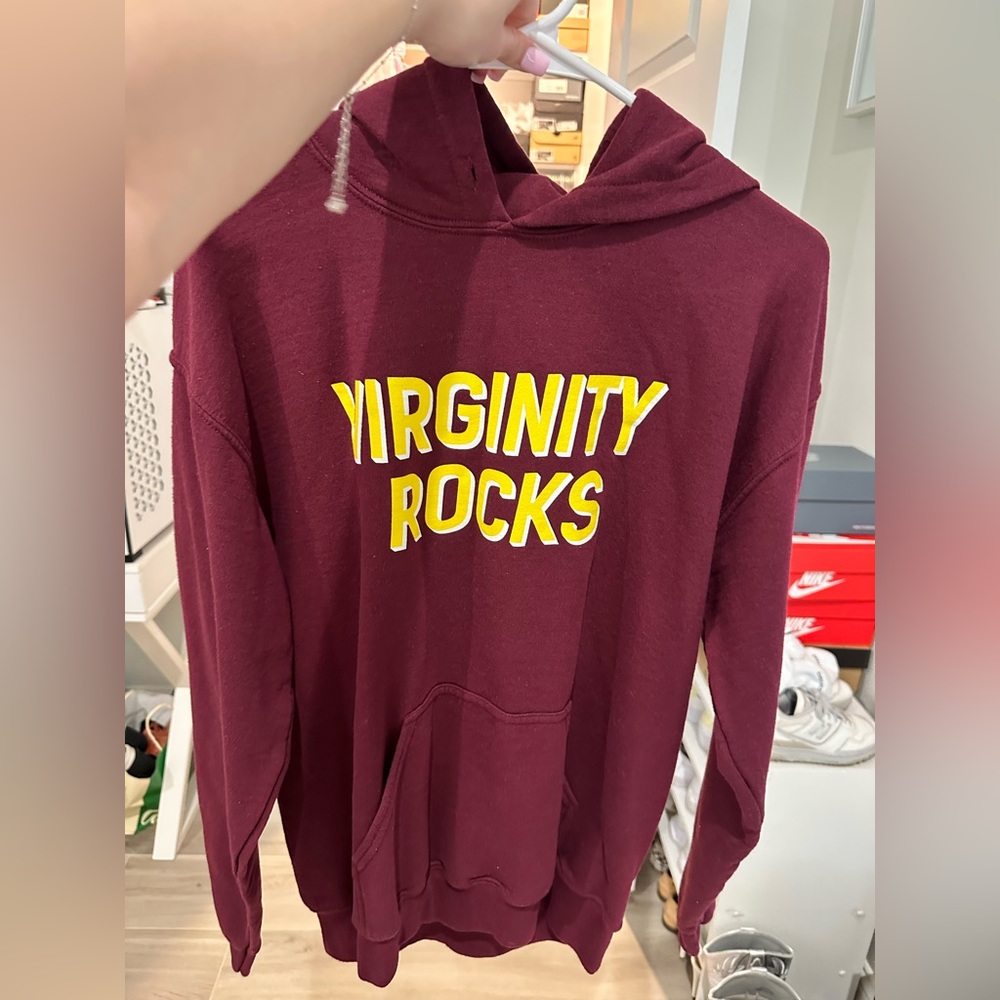 Maroon Virginity Rocks Hoodie